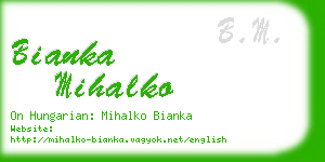 bianka mihalko business card